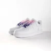 lacets de couleurs dégradés In love violet de la marque Sweetlaces sur une paire de Nike Air Force 1 Low