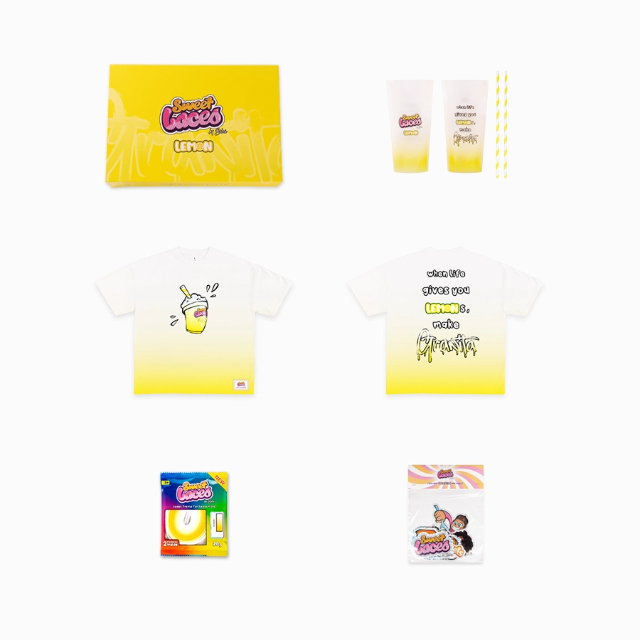 Set completo di lacci colorati Lemon del marchio Sweetlaces