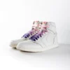 In love purple gradient laces from Sweetlaces on a pair of Nike Air Jordan 1 High