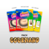 Pack Gourmand composé de 3 lacets de couleur en dégradés Sweetlaces